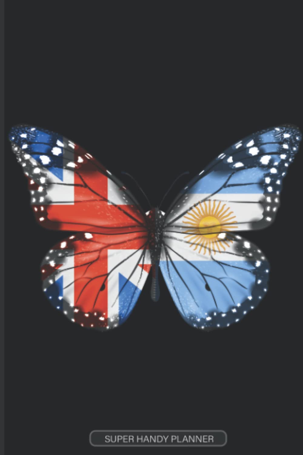 Planner: British Argentinian Flag Combined Butterfly Flags Of Great Britain Argentina