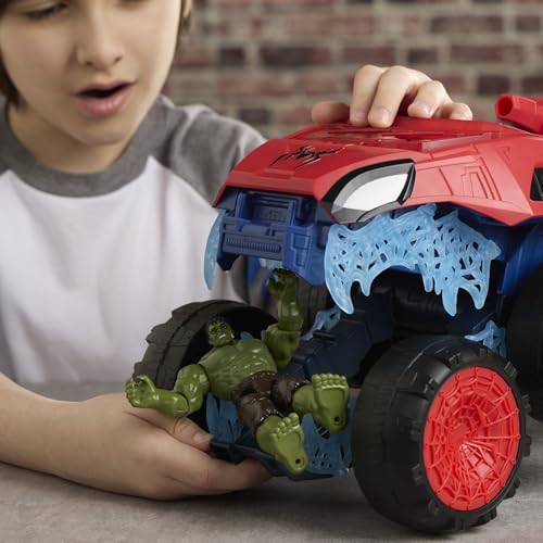 Spiderman Super tank à mâchoire 2 en 1 coffret de figurines de 115 cm avec véhicule jouets de super héros et figurines dès - vue 9