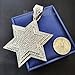 MAXBLING81 CUBIC ZIRCONIA LARGE STAR OF DAVID ICED GOLD PLATED FASHION BLING CHARM PENDANT, JEWISH STAR, JUDAISM SYMBOL (GOLD)