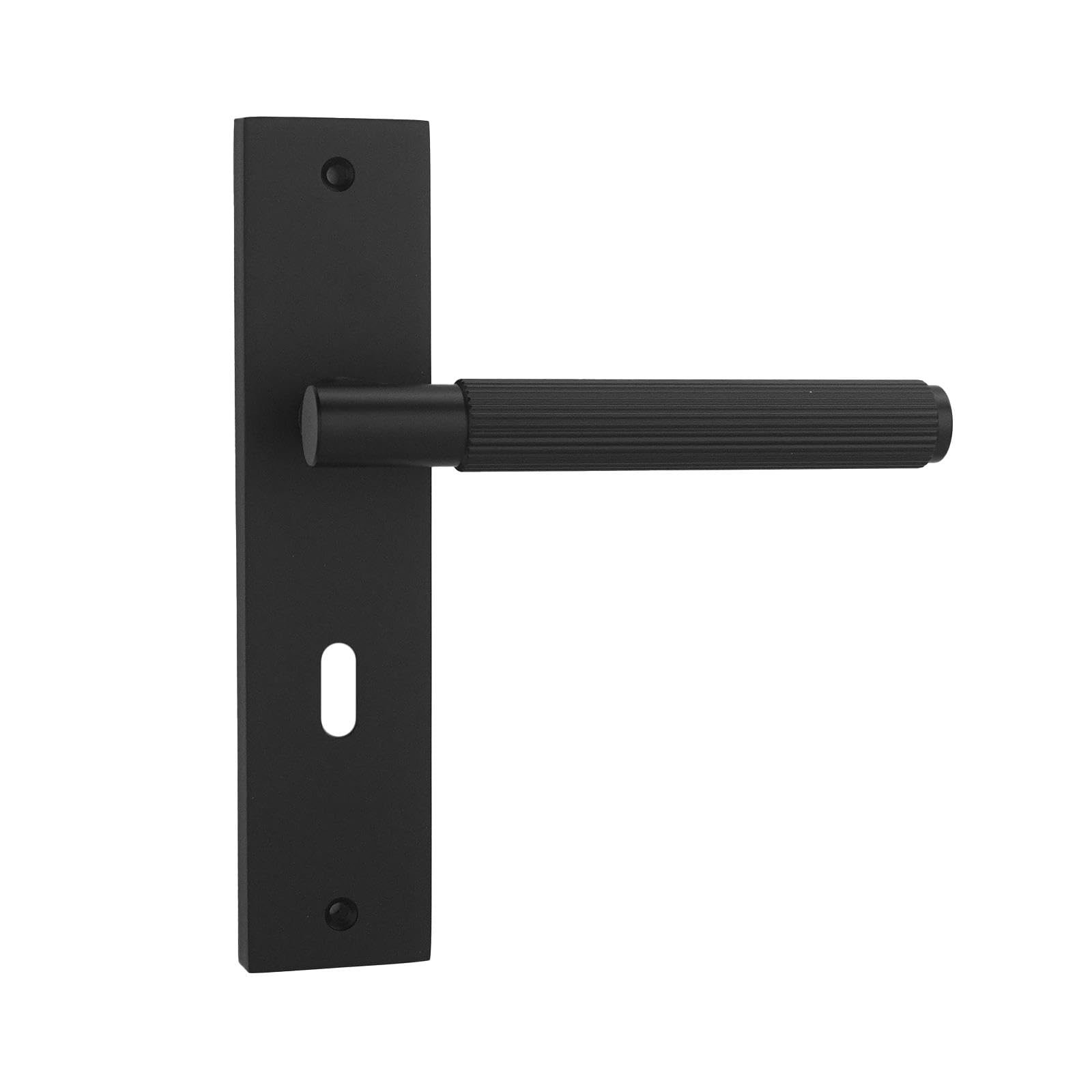 Decoranddecor Hera Matt Black Keyhole Backplate Door Handles Set - Image 4