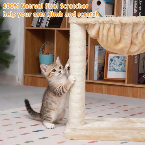 Torre para gato 17" con hamaca y rascador sisal interior miniatura 2