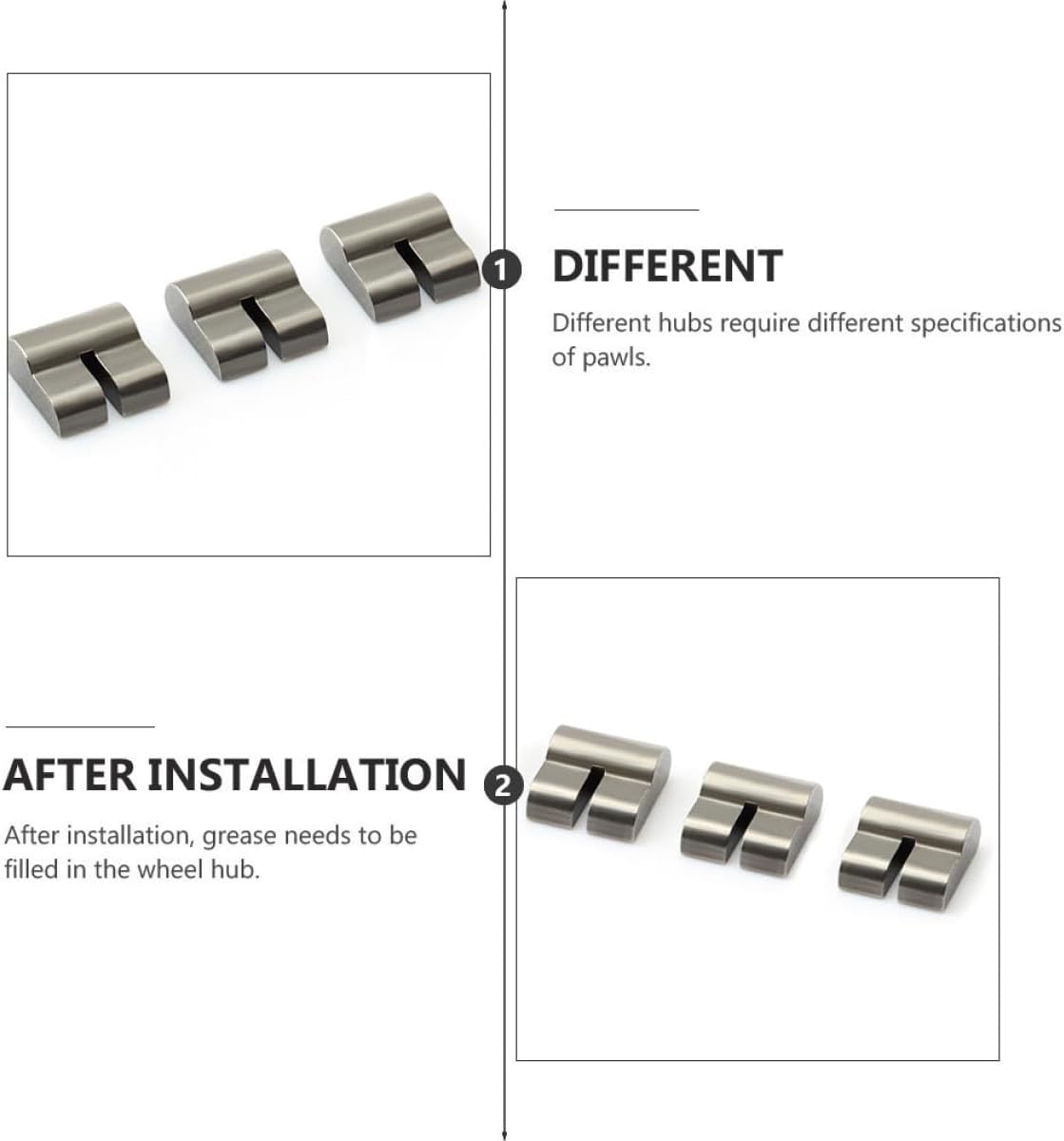 3pcs Hub Pawl R2.5 Aluminum Alloy Replacement Bike Part