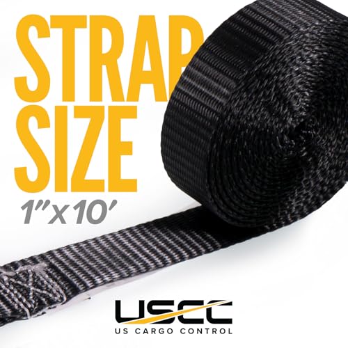 Marine Ratchet Straps 1"x10 Ft 2-Pack – SS Double Hook view 2