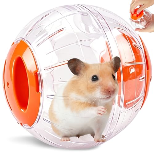 SUpoetry Boule Hamster Plastique Jouet Interactif et Amusant, 12 cm Balle d'exercice Transparent Roues D'exercices pour Petits Animaux Ballon de Course pour...