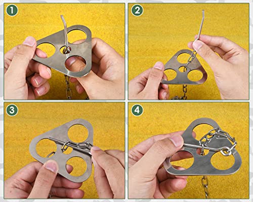 DS. DISTINCTIVE STYLE Stainless Steel Campfire Tripod Plate for Outdoor Cooking - Turn Branches into Camping Tripod for Hanging Cookware - Camping Accessories for Fire Pit and Outdoor Oven - Image 6