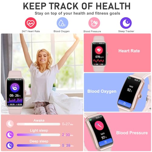 Image of Fitness Tracker with 24 /7 Heart Rate, Blood Oxygen, Sleep Tracker, Activity Tracker with Step Tracker for Women Men