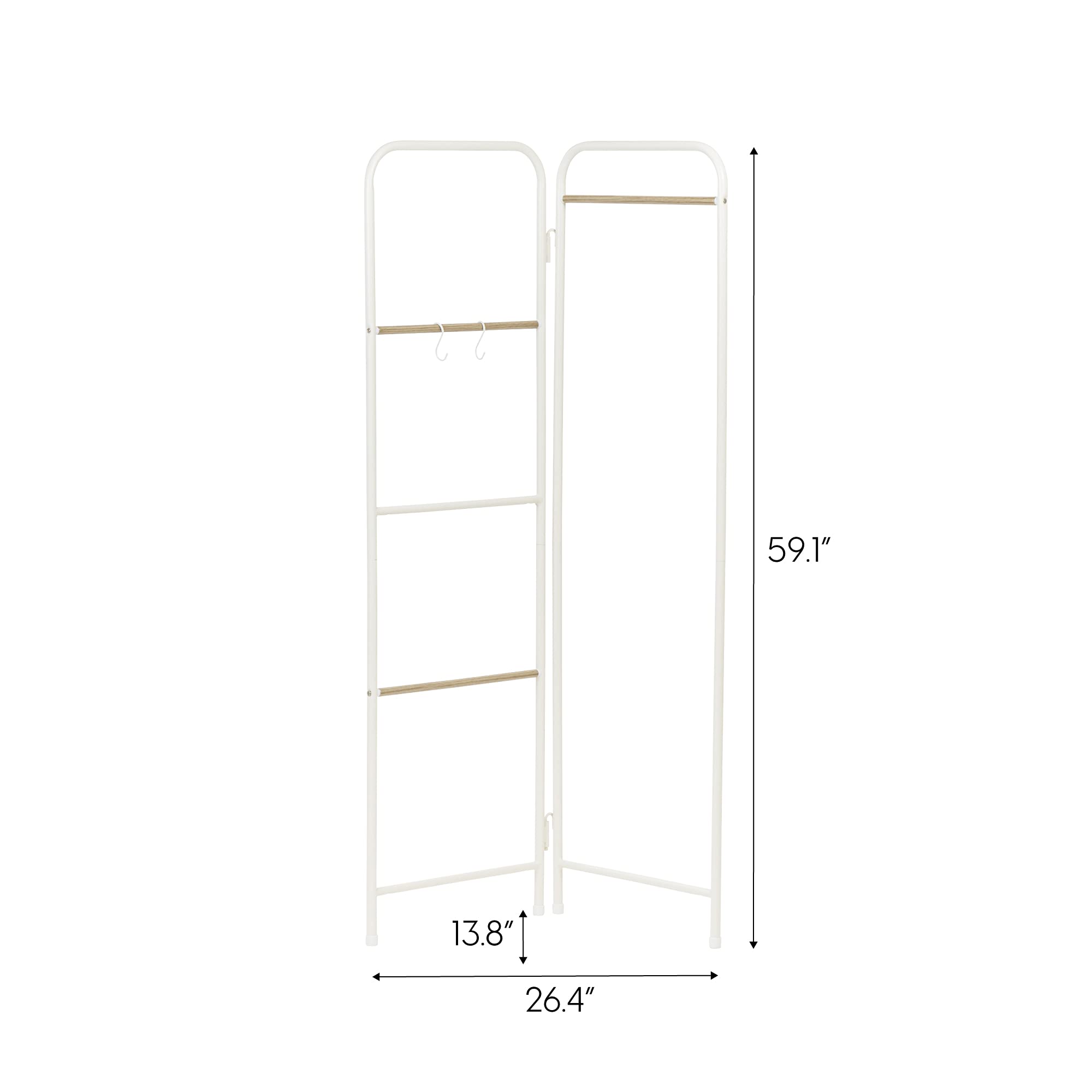 Iris USA PI Portant à vêtements pliable Blanc nacré
