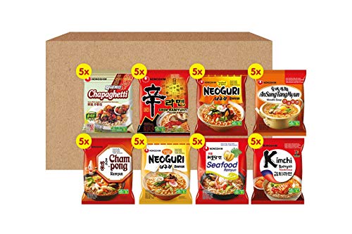 Nong Shim Nouilles Instantanées Boîte Mélange 40 x 60 g