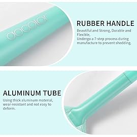 Docolor Fan Brush Professional Blush Brush Soft Vegan Synthetic Makeup Brush for Face Highlighting, Buffing and Blending with Powder Cream Cosmetics Blusher Highlighter Applicator Brush