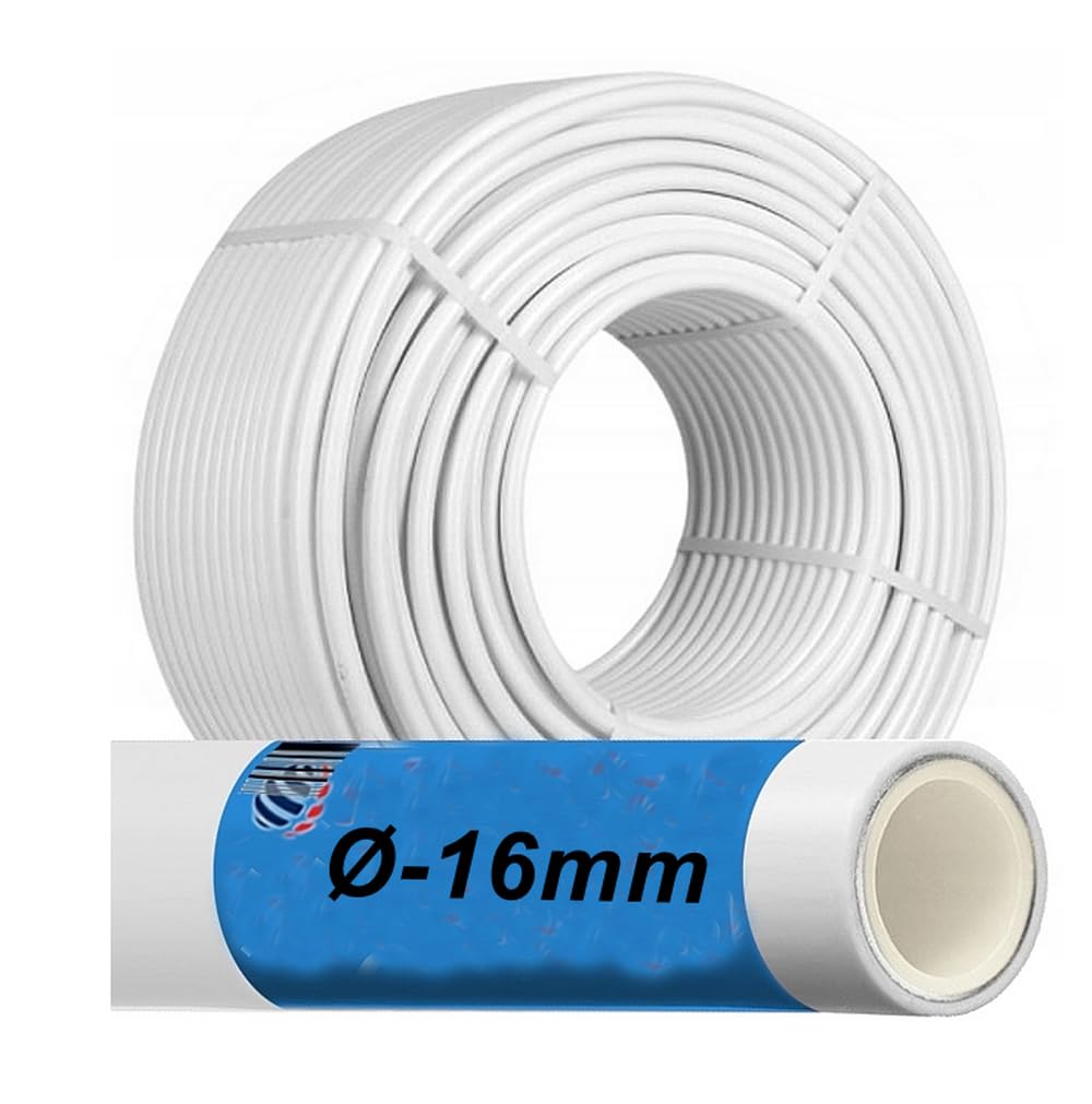 25 Meter Aluverbundrohr, Aluminium-Verbundrohr, Kunststoff-Aluminium-Kombination, für Wasser- und Heizungssysteme 16x2mm