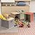 DOMEraax Storage Cube Organizer Bin 13" x 15" x 13" Large Boxes Fabric Basket with Handles for Organizing Shelves Closet Clothes 4 Color Set A