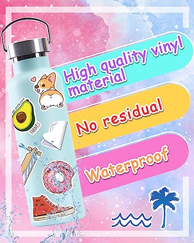 Bekayshad Stickers For Water Bottles, 100 Pack/Pcs Cute Vsco Vinyl Aesthetic Waterproof Stickers Laptop Hydroflask Skateboard Computer Stickers For Teens Kids Girls #TOP2