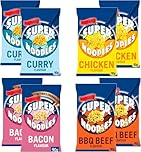 Instant Super Noodles Variety Pack - 8 x 90g, 2 Beef, 2 Chicken, 2 Curry, 2 Bacon - Quick & Tasty Noodle Selection for Meals on the Go