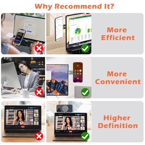 ALAFLY Magnetic Phone Holder for Laptop, 360° Adjustable MacBook Monitor Side Mount for iPhone 17 Pro Max/16/15/14/13/12 MagSafe for Tesla, Portable Foldable Cell Phone Holder Accessory, Gray - image 2