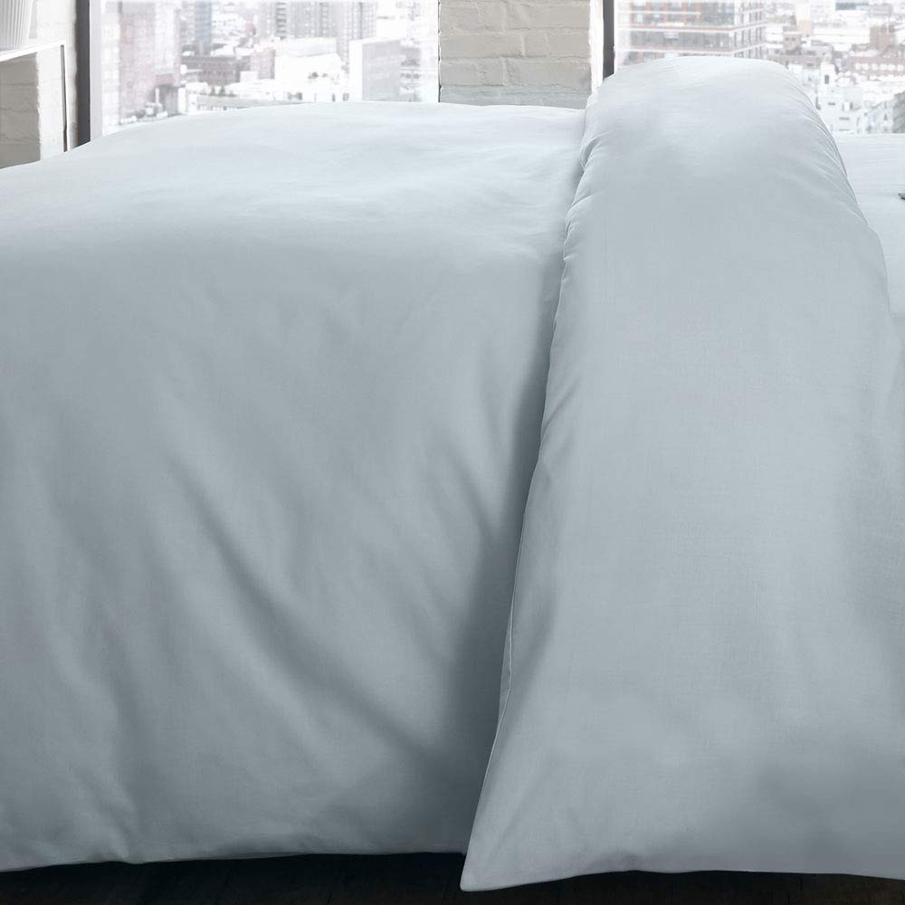 Serene Plain Dye Collection Easy Care Duvet Cover, Duck Egg, Double
