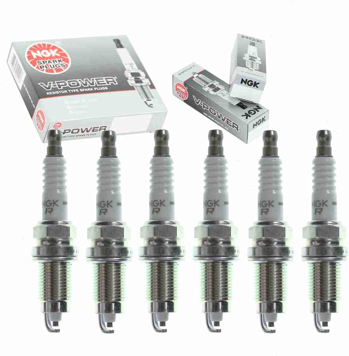 6 pc NGK V-Power Spark Plugs compatible with Dodge Dakota 3.9L V6 1997-2000