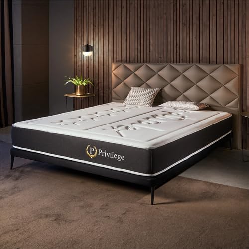 Naturalex   Colchón Muelles 150x190 cm   Altura 26 cm   Privilege   Híbrido Muelles Ensacados y Viscoelástica   Espuma HR y Blue Látex   Ergonómico, Transpirable, Gran Adaptabilidad   Acabados Premium