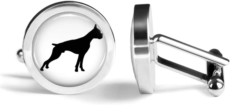 Boxer Cufflinks Boxer Dog Cuff Links (Angled Edition)