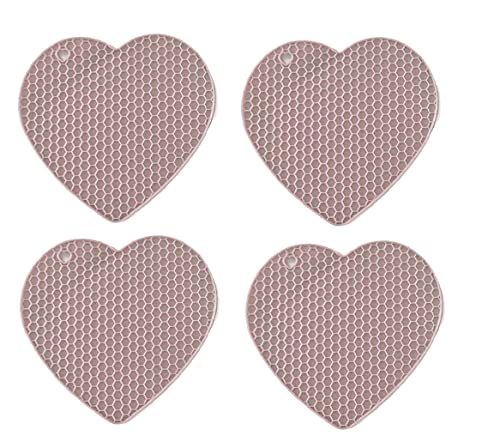 Image of Silicone Trivet for hot Dishes Pots and Pans Our Decorative Table Mats can be Used as Pot Holders and Oven Mitts Coasters Jar Openers (Pack of 4 Brown)