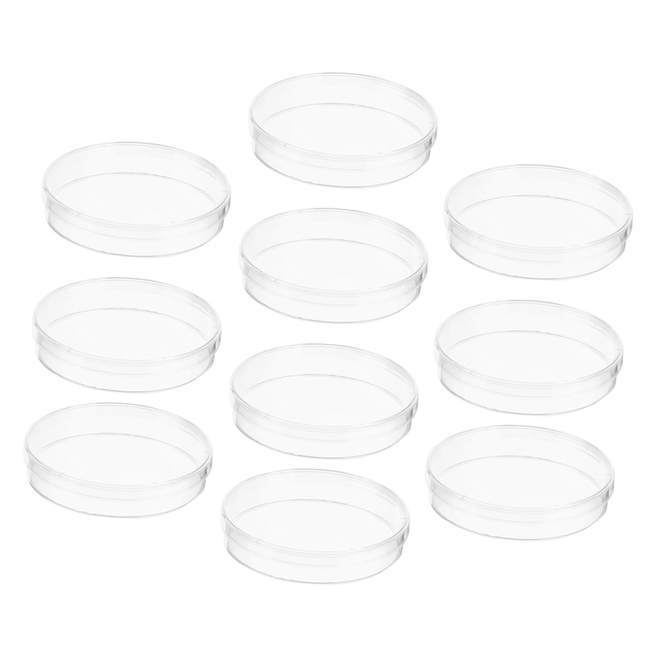SOLUSTRE 40pezzi Piatti Petri Trasparenti Con Coperchio Per Esperimenti Di Laboratorio Per Colture Cellulari e Analisi Scientifiche