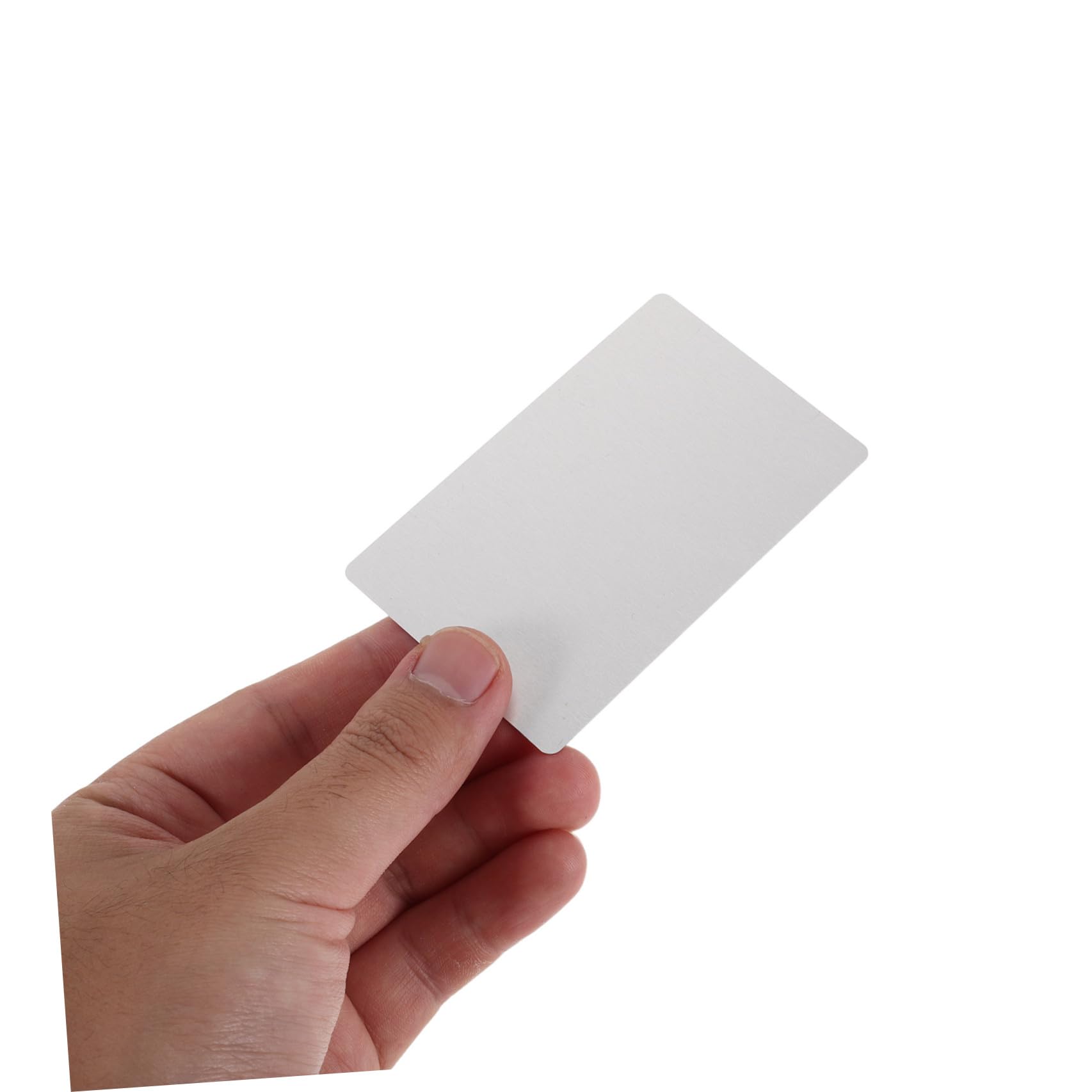 Housoutil Biglietti da Visita Vuoti in Lega di Alluminio 200 Pezzi 86x54x0,21mm Resistenti all'Ossidazione per Artigianato Fai da Te e Ufficio