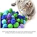 BALLMIE Cat Toys Ball Soft Crinkle Sparkle Balls Pom Pom Cat Balls Cat Ball (Blue 50 Units)
