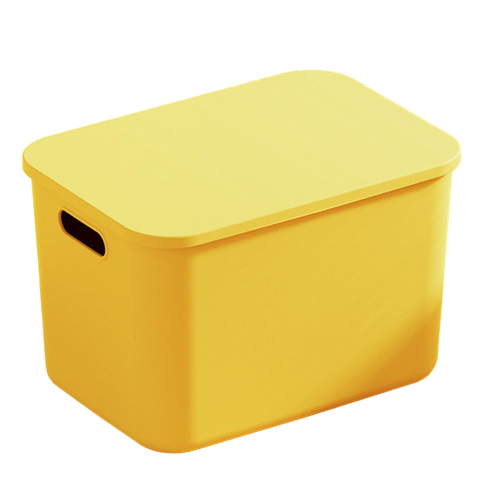 matumou Storage Box with Lid Handle Hole Large Capacity Stackable Makeup Toys Sundry Storage Basket Home Office Desktop Organization