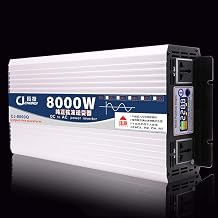 6000W 8000W Inverter with Ac Outlets Dc 12V/24V/48V/60V to Ac 110V/220V Car Converter,with Color Screen Display,Pure Sine Wave Inverter for Travel/Camping,8000W-12Vto110V