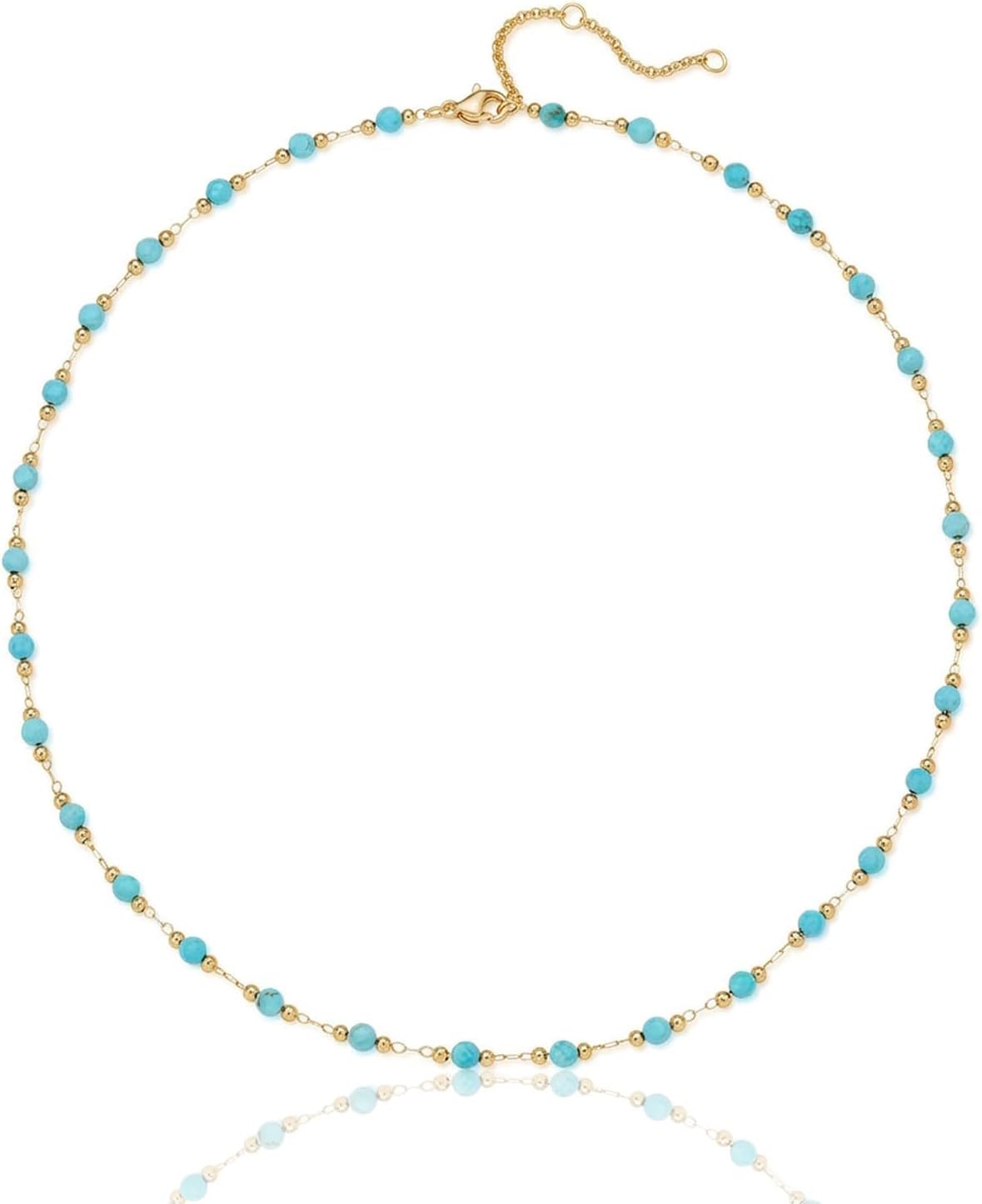 Turquoise Beaded Choker Necklace for Women