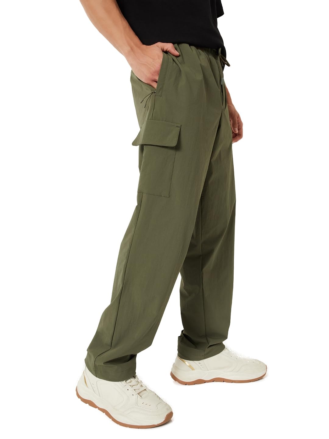 max Men Solid Cargo Track Pants (Green_XXL)-picture-41