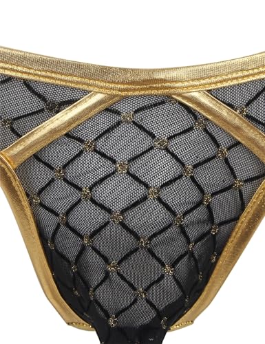 ohyeah Sheer Mesh Thong for Men Sexy Underwear Breathable Briefs Low Rise T-Back G-String Thongs Fits S-XL3