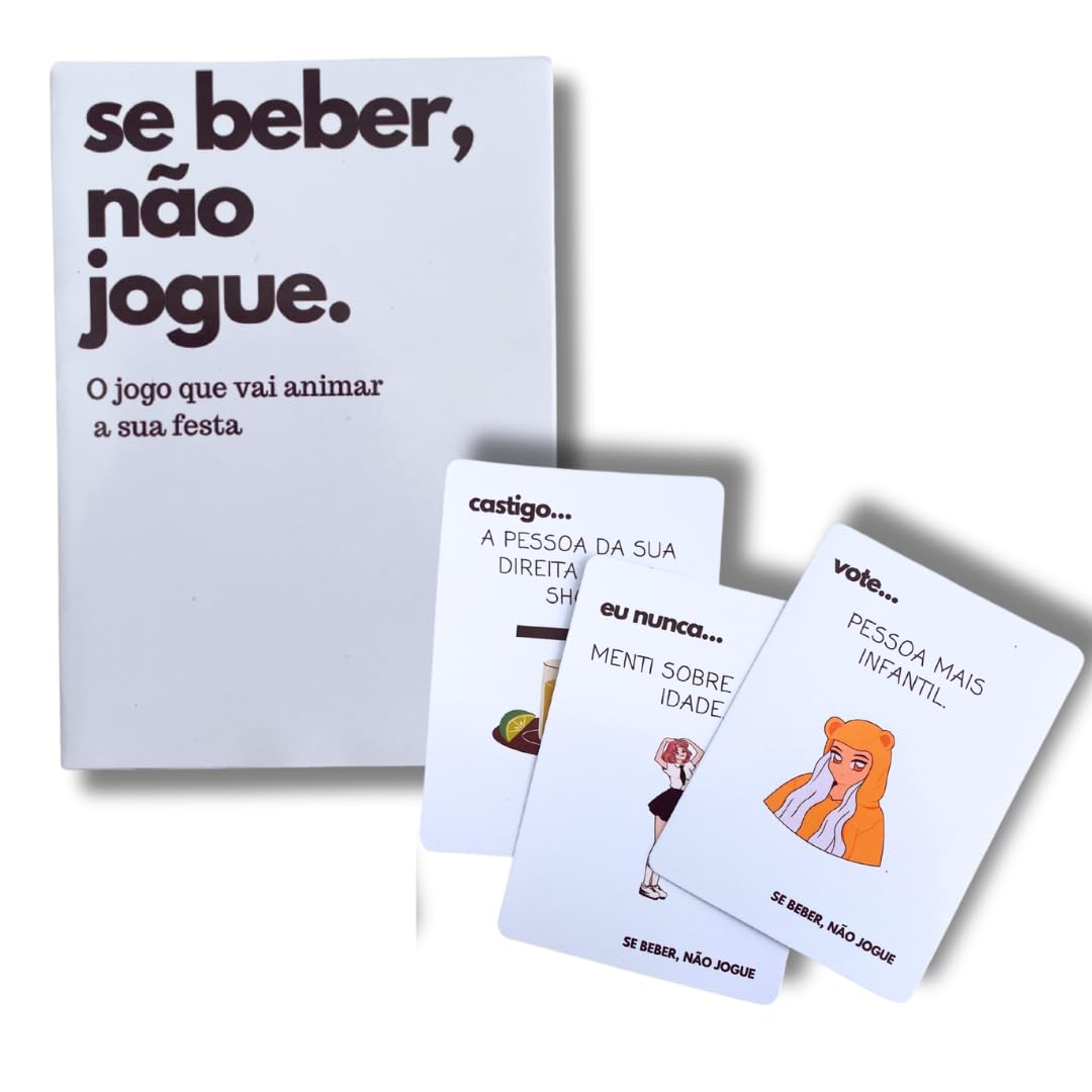 Se Beber, Não Jogue | Jogo Base 130 cartas perfeito para noite de jogos ...