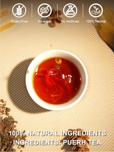Image of TeeLux Decaf Pu Erh Tea Loose Leaf 16oz, CO2 Decaffeinated Ripe Pu Erh Tea