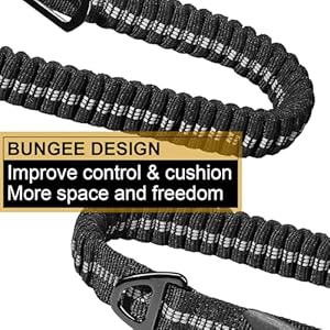 Heavy-Duty-Dog-Leash-4-6FT-Shock-Absorbing-Tactical-Dog-Leash-with-2-Padded-Handles-Advanced-Easy-Metal-Clip-No-Pull-Reflective-Dog-Leash-for-Medium-Large-Dogs-That-Pull-Black - Cucciolini Doodles   Heavy-Duty-Dog-Leash-4-6FT-Shock-Absorbing-Tactical-Dog-Leash-with-2-Padded-Handles-Advanced-Easy-Metal-Clip-No-Pull-Reflective-Dog-Leash-for-Medium-Large-Dogs-That-Pull-Black