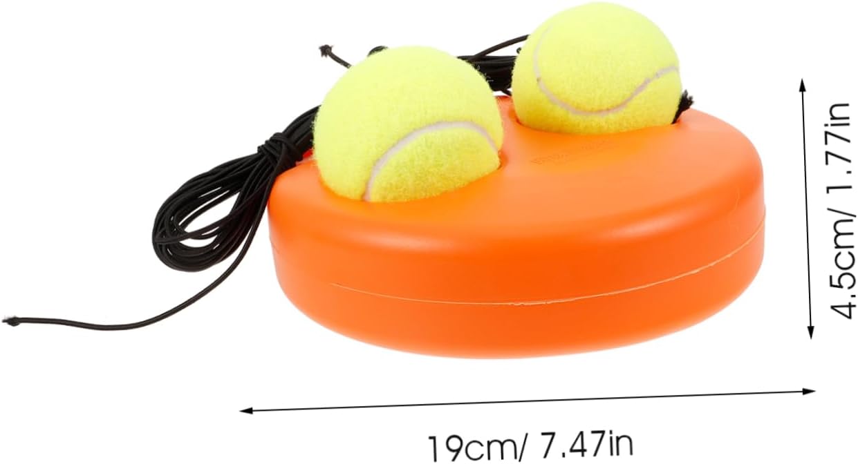 Tennis Rebound Trainer Durable Practice Equipment for Training Outdoor Indoor Use Includes Reusable Base Tennis Balls