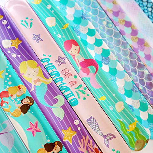 Gooparty 20Pcs Little Mermaid Theme Party Slap Bracelets Under The Sea Mermaid Birthday Decor Princess Girl Mermaid Party Favor Kids Birthday Party Gifts #TOP1