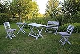 Destiny Balkonset Toscana Sitzgruppe Akazie Klappstuhl Klapptisch Set Balkon Garnitur Gartenmöbelset