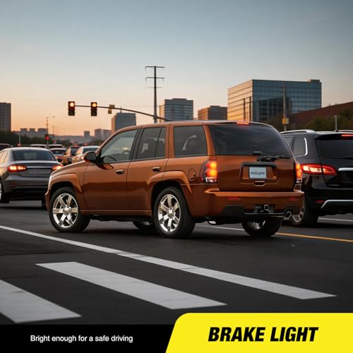 Image of Nilight Third Brake Light Tail High Mount 3rd Stop Cargo Reverse Lights Smoked Lens for Chevy Trailblazer and GMC Envoy 2002-2009 Buick Rainier 2004-2007 Isuzu Ascender 2003-2008 Rear Center Cab Lamp