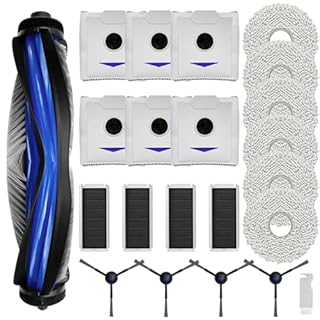 Cleptorize Kit di Accessori per Ecovacs Deebot N30 PRO OMNI/ N30 PRO/ N30 OMNI, Parti di Ricambio di 1 Spazzola Principale, 4 Filtro HEPA, 6 Sacchetti di Polvere, 6 Panni Mop, 4 Spazzole Laterali