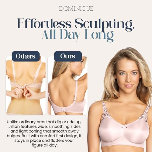 Dominique Women’s Jillian Wire-Free Minimizer Bra #6800 – Seamless Full Figure Wireless Bra - Lingerie for Women4