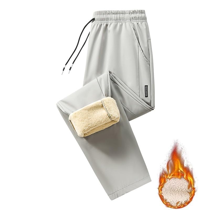 Fleece Pants for Men Warm Sherpa Lined Sweatpants Casual Soft Joggers Drawstring Active Pants with Pockets2