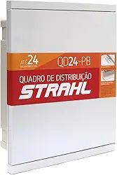 Quadro de Embutir para Até 24 Disjuntores Din Strahl QD24-PB