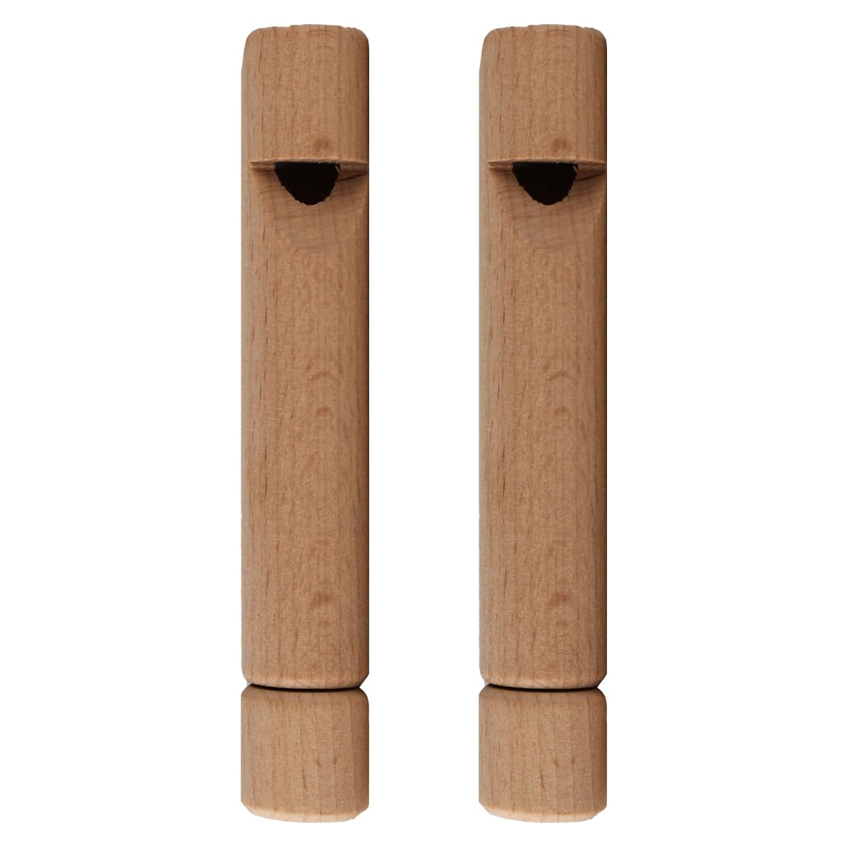 Lot de 2 flûtes à sifflet coulissantes en Bois, Petite flûte en Bois, sifflet en Bois Massif, Instrument à Vent Orff, flûtes coulissantes à Main Uniques pour l'exploration Musicale