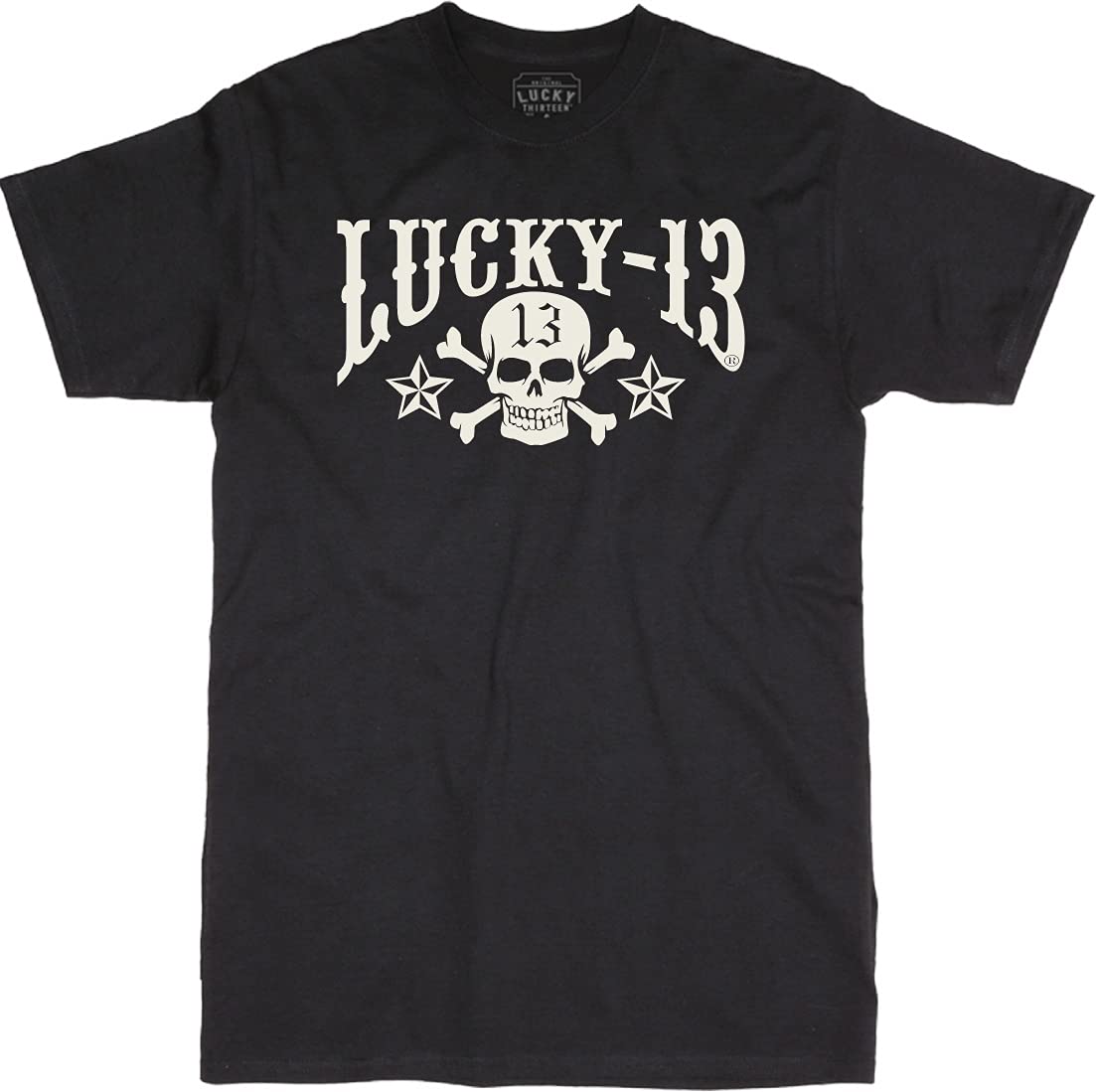 Lucky 13 T-Shirt Skull Stars Schwarz L Produktbeschreibung