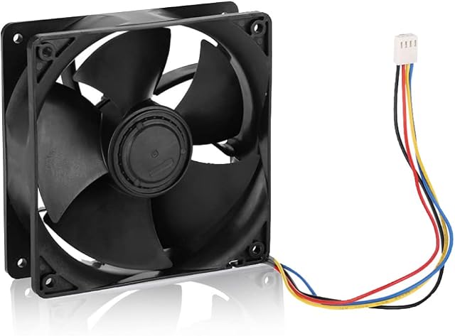 Tonysa 7000RPM 4 PIN Cooling Fan, 250.3CFM 70dBa Low Noise Fast Heat Dissipation CPU Cooling Fan with Dual Ball Bearing for Antminer Mining