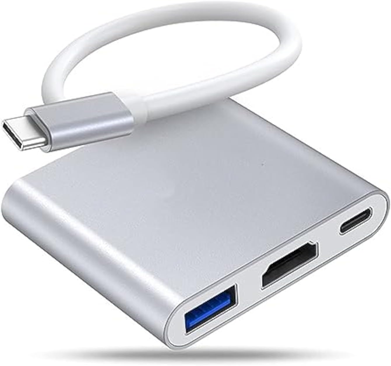 ECVV 3 in1 USB C Hub, Multiport Adapter, HDMI 4K Multiport Adapter/Type C/USB 3.0 Converter Laptops Macbook Chromebook Type C Devices