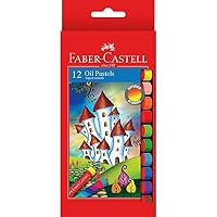 Faber-Castell Super smooth Oil Pastels, Assorted – Pack of 12