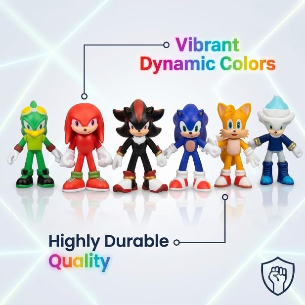 Image of Anime Warrior Action Figure 32 cm Collectible PVC Statue for Kids & Collectors Premium Muscular Design | Display Toy with Gift Box for Desk, Shelf & Showcase (Sonic 4pcs Set)