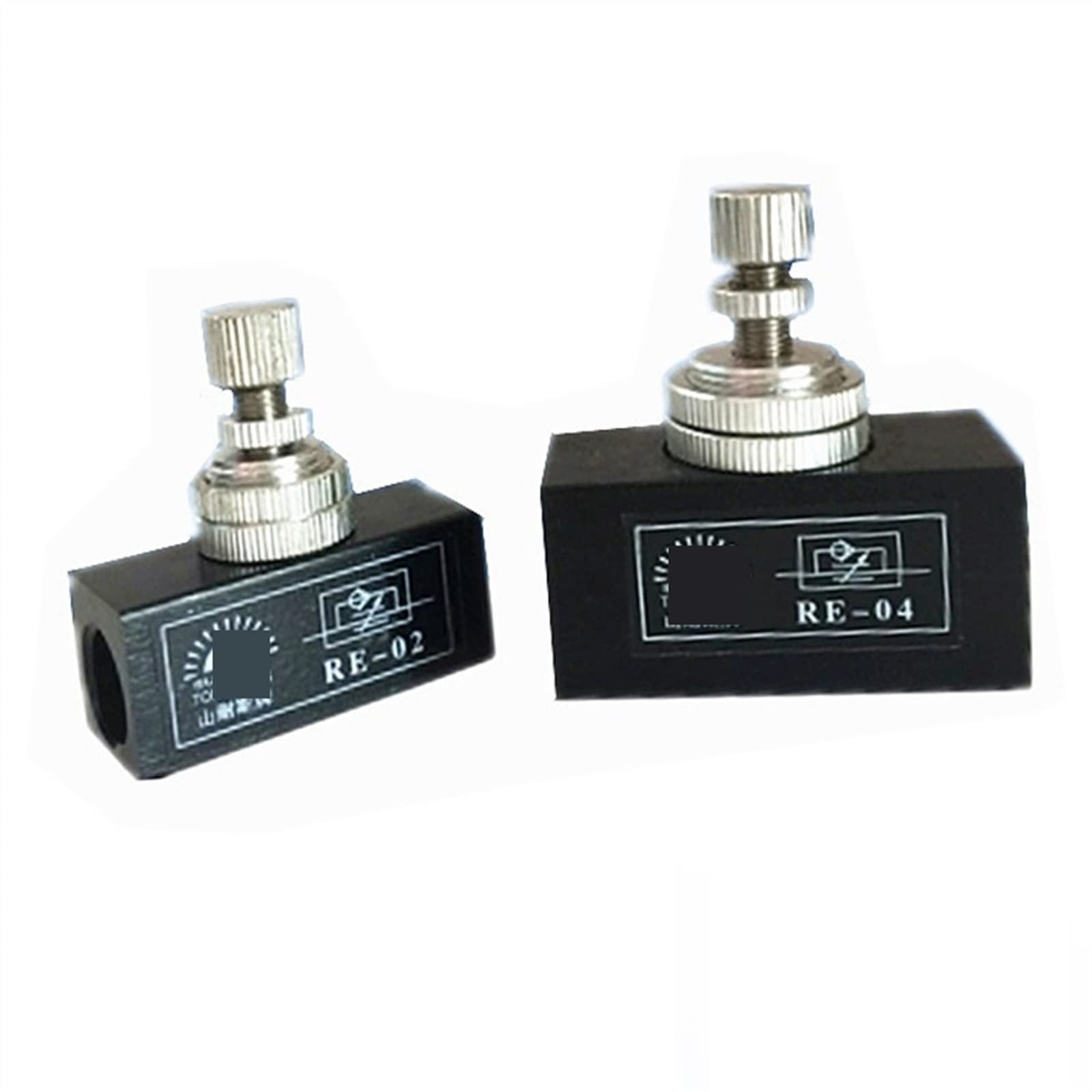 Válvula reguladora de caudal neumático RE-03 BSPT para control de velocidad de cilindros de aire