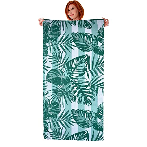 Lions Towels - Premium Quality Beach Towel 100x180cm - 100% Cotton Extra Large Beach Towels for Adults, Ultra Soft Quick Dry Water Absorbent, Lightweight, Ideal for Swimming, Holidays